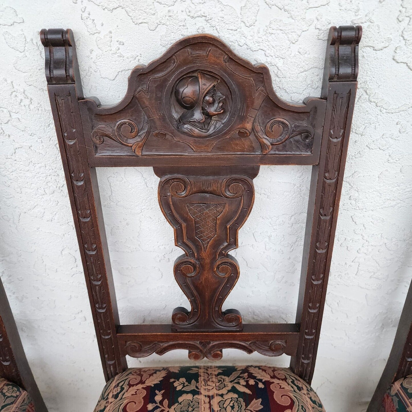 19th Century French Oak Dining Chairs Set of 4