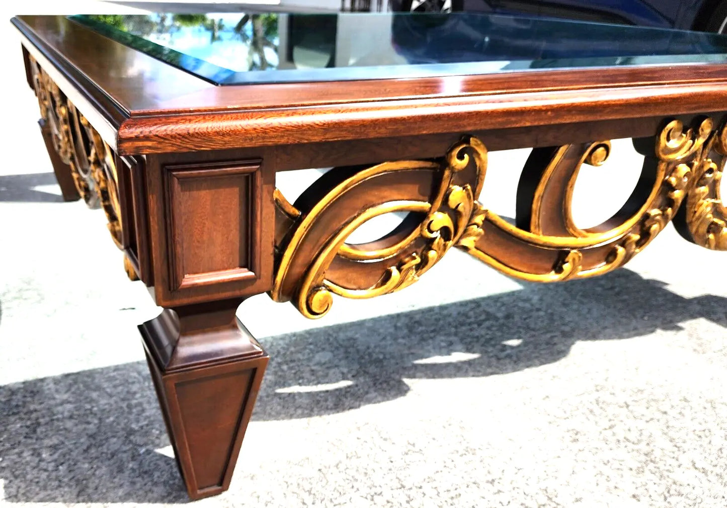 Vintage French Provincial Coffee Table Huge 5 Foot