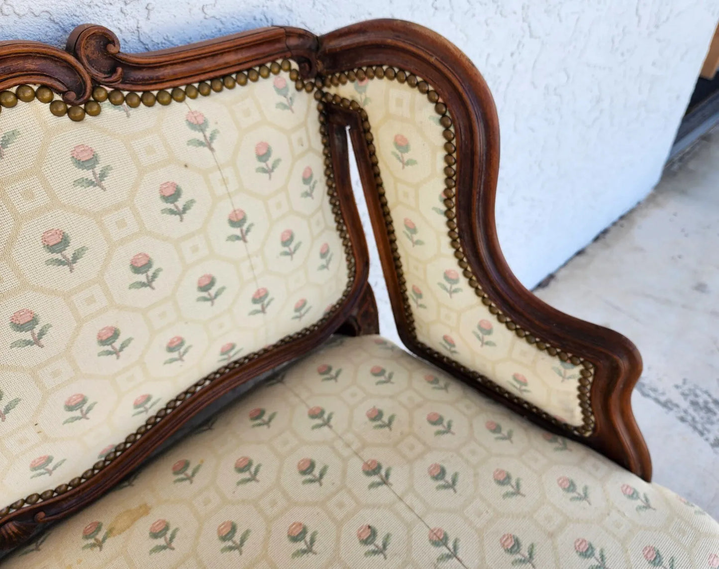Antique Canape Bench Louis XV Style