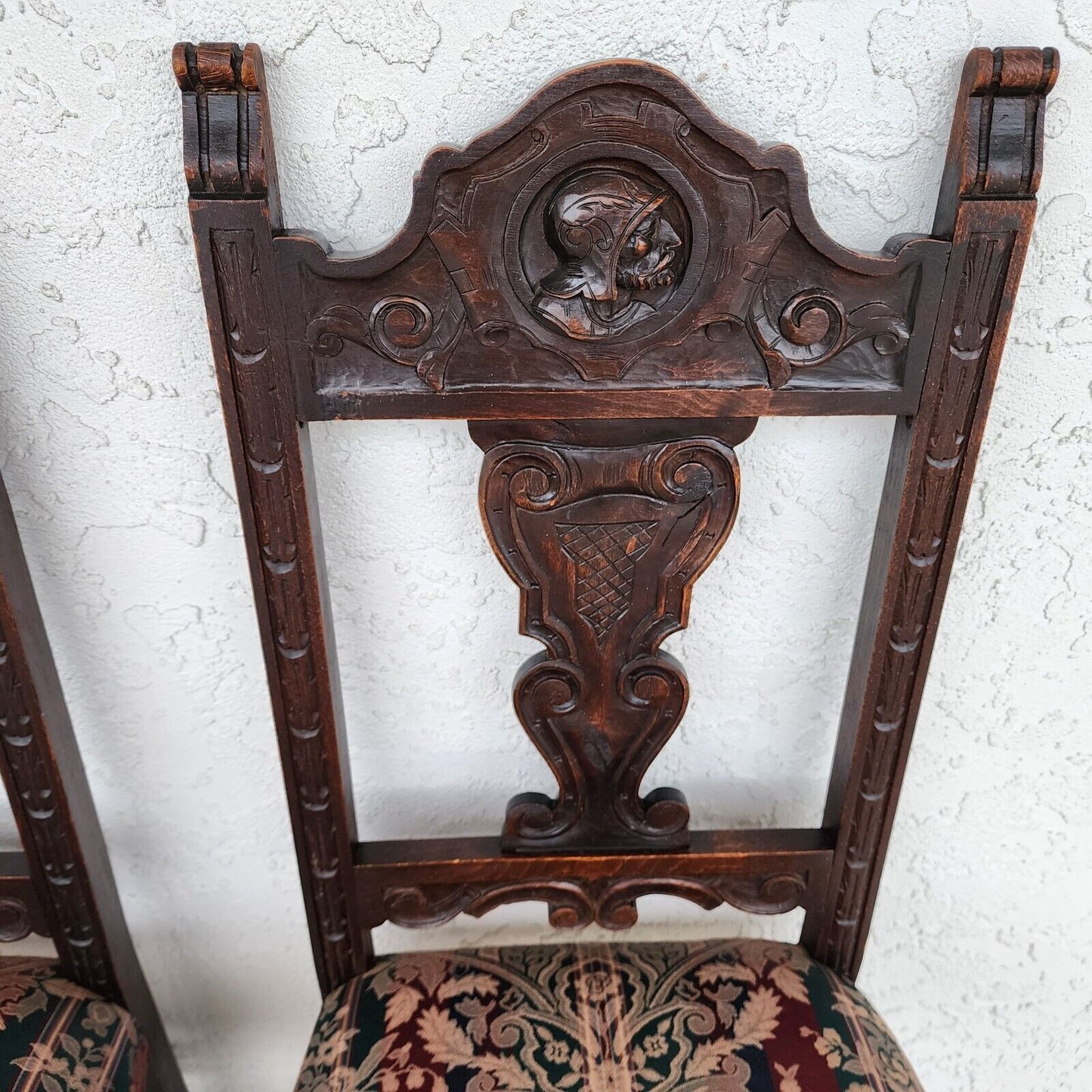 19th Century French Oak Dining Chairs Set of 4