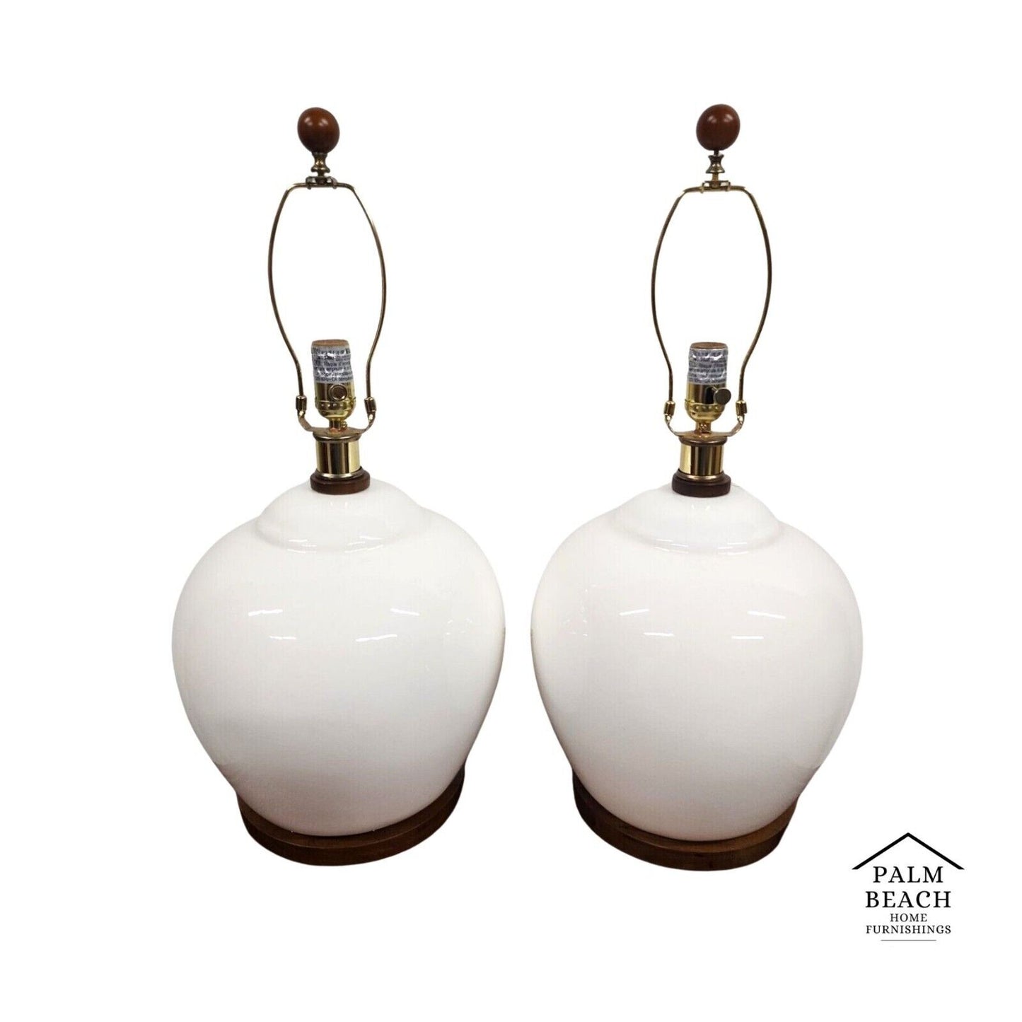 Ralph Lauren Table Lamp Ceramic Eggshell White Signed