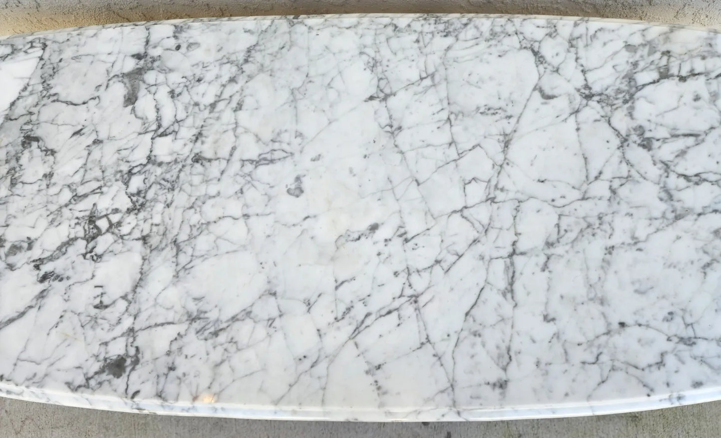 Vintage Italian Coffee Table Carrera Marble