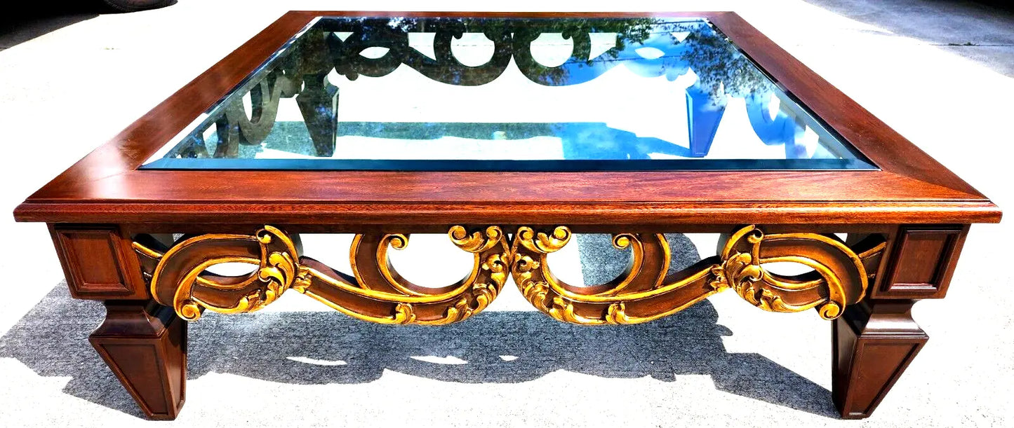 Vintage French Provincial Coffee Table Huge 5 Foot