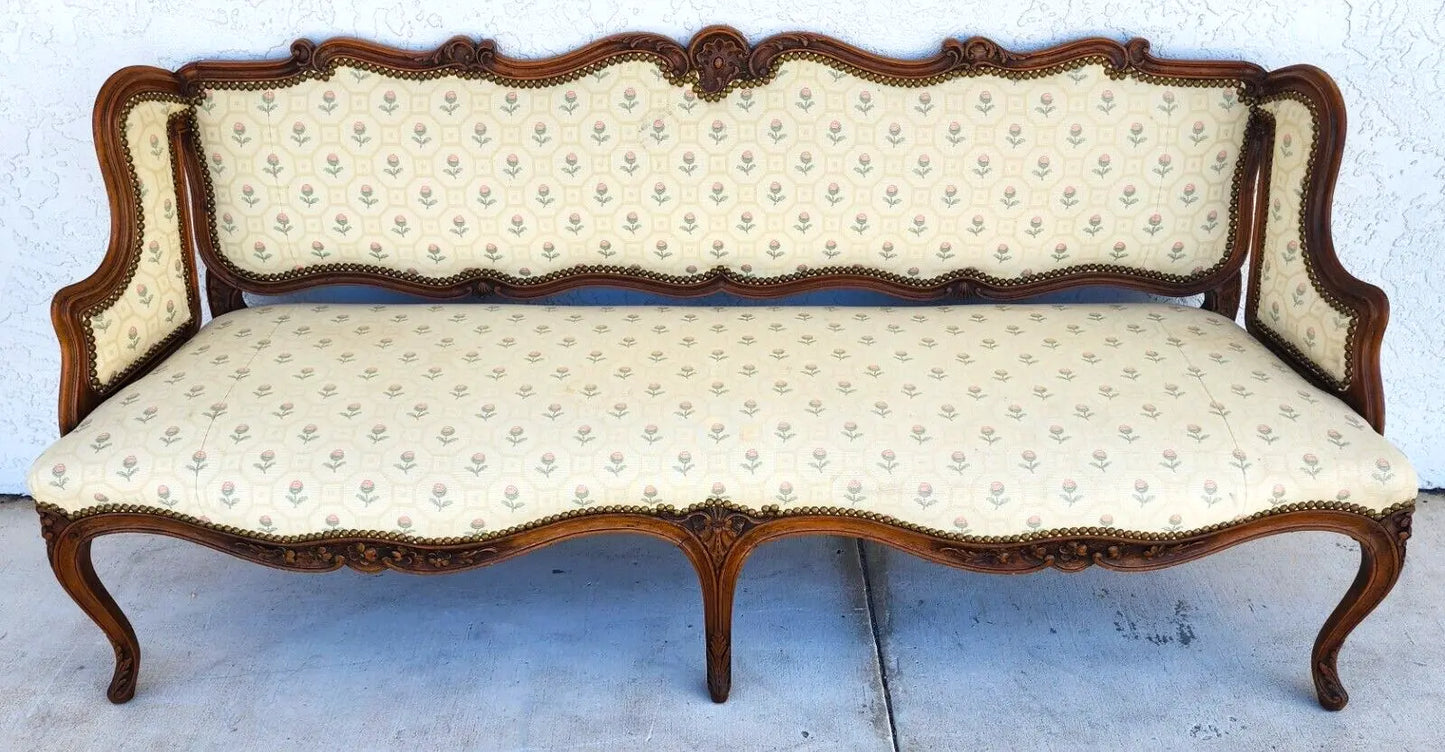 Antique Canape Bench Louis XV Style