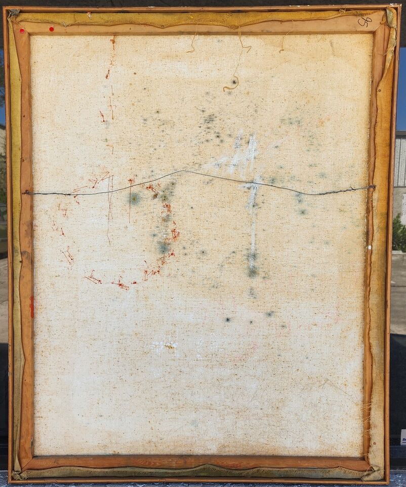 Vintage Signed MCM Abstract Oil Painting