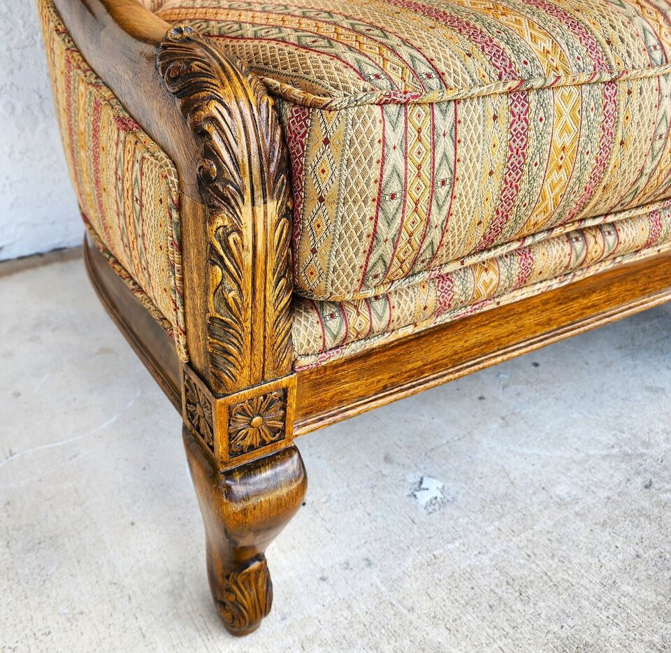 French Provincial Lounge Chairs Oversized by Marge Carson