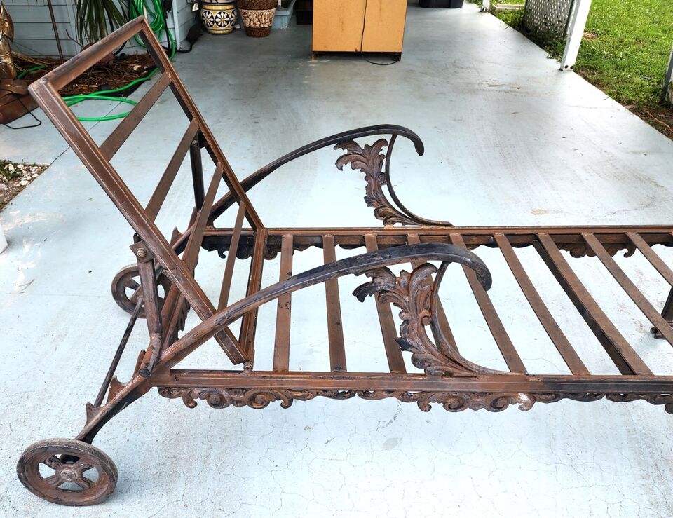 Vintage Chaise Lounges Outdoor Ornate Rustproof - Set of 3