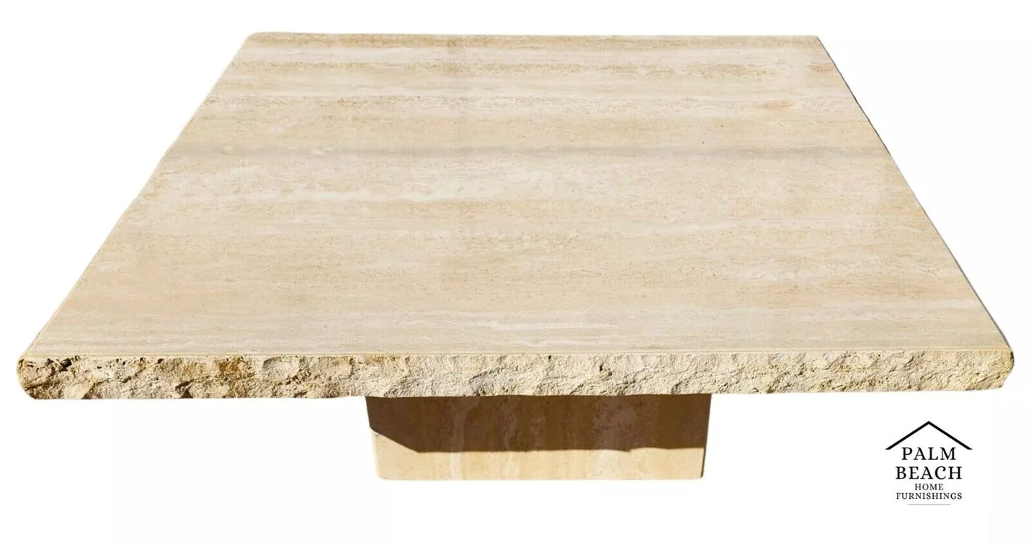 Italian Travertine Coffee Table by STONE INTERNATIONAL