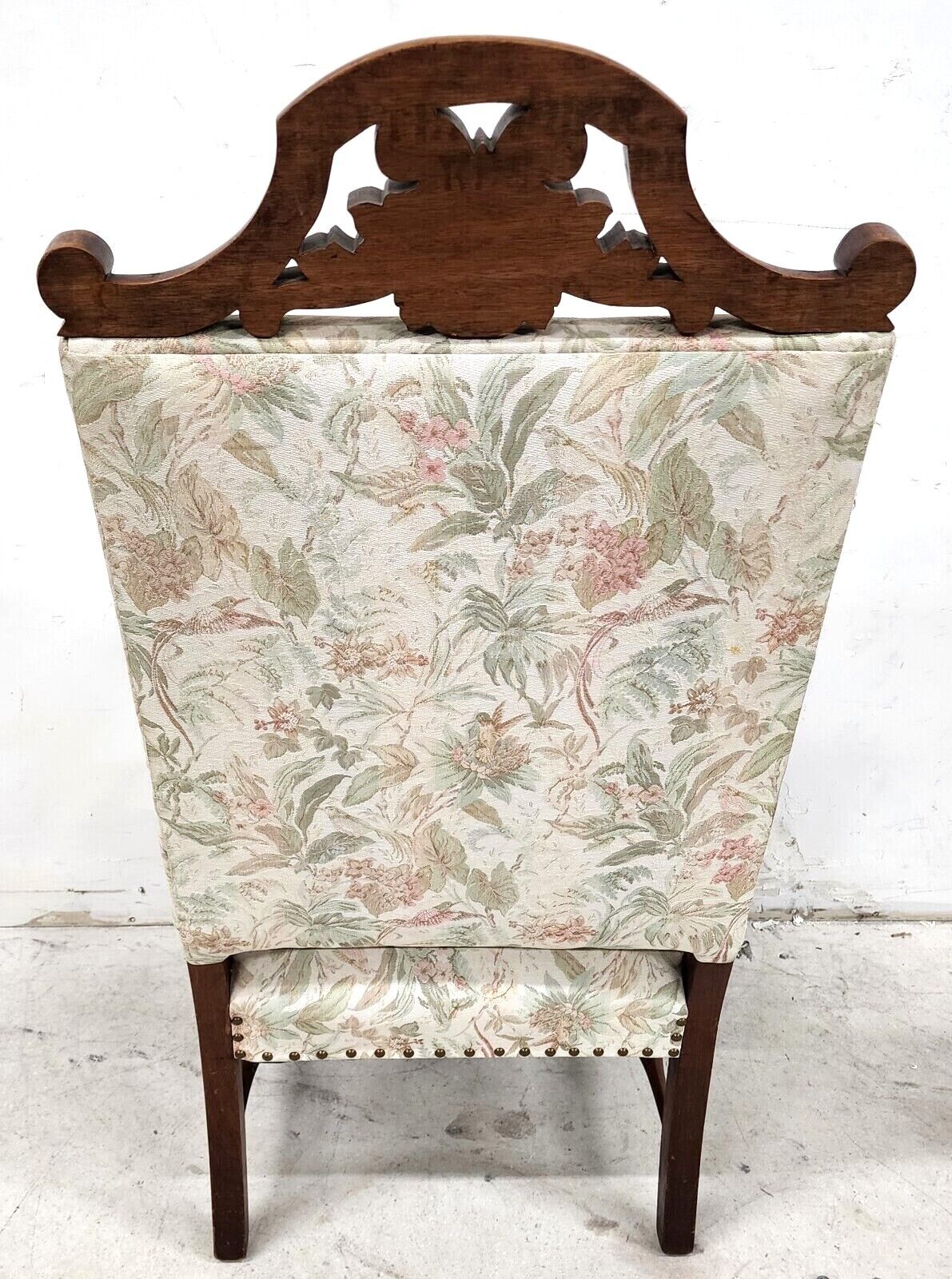 1800s French Louis XIII Walnut Throne Armchair