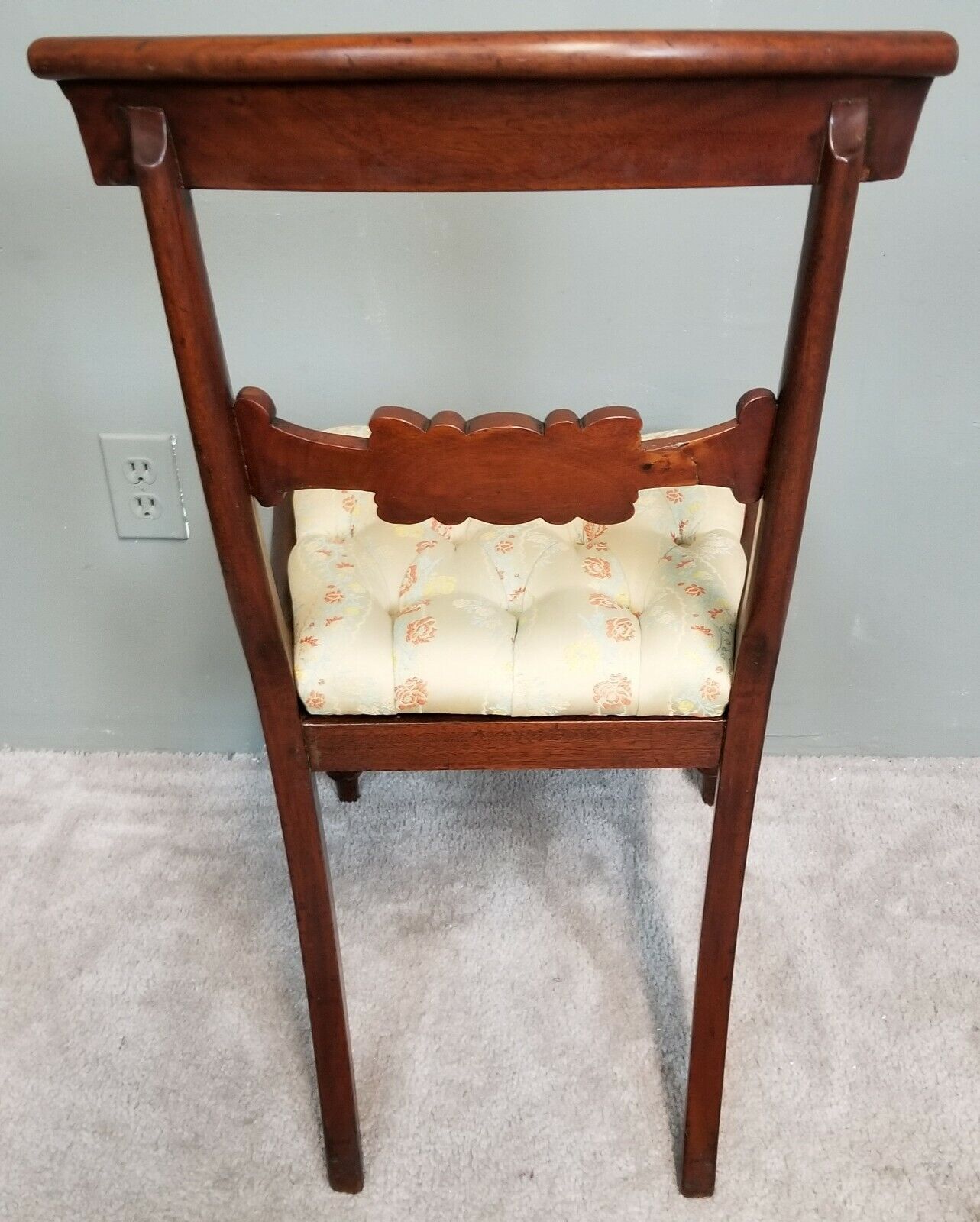 Antique 1800's George III Style Mahogany English Regency Desk Vanity Chair