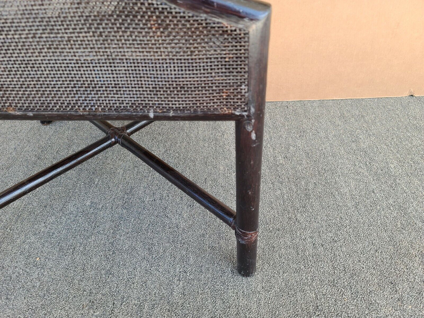 BARBARA BARRY for McGUIRE Double Caned Rattan Dining Desk Arm Chair