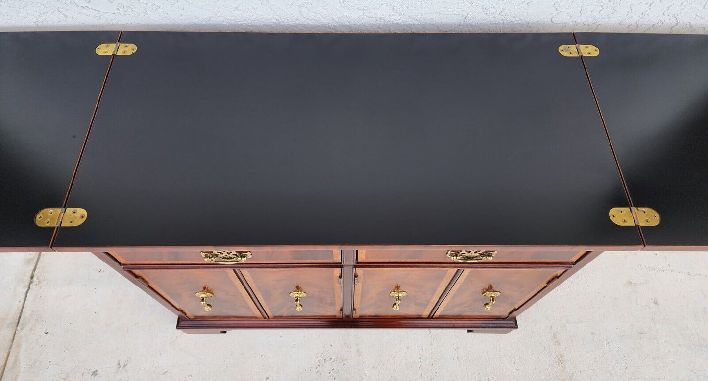 Vintage Buffet Bar Sideboard Fliptop Flame Mahogany by HICKORY WHITE
