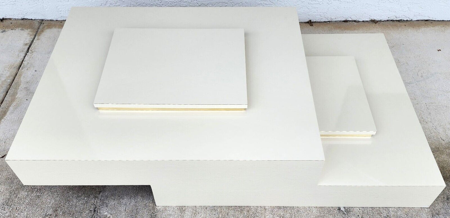 Vintage Coffee Table Mid Century Modern Laminate Low Profile