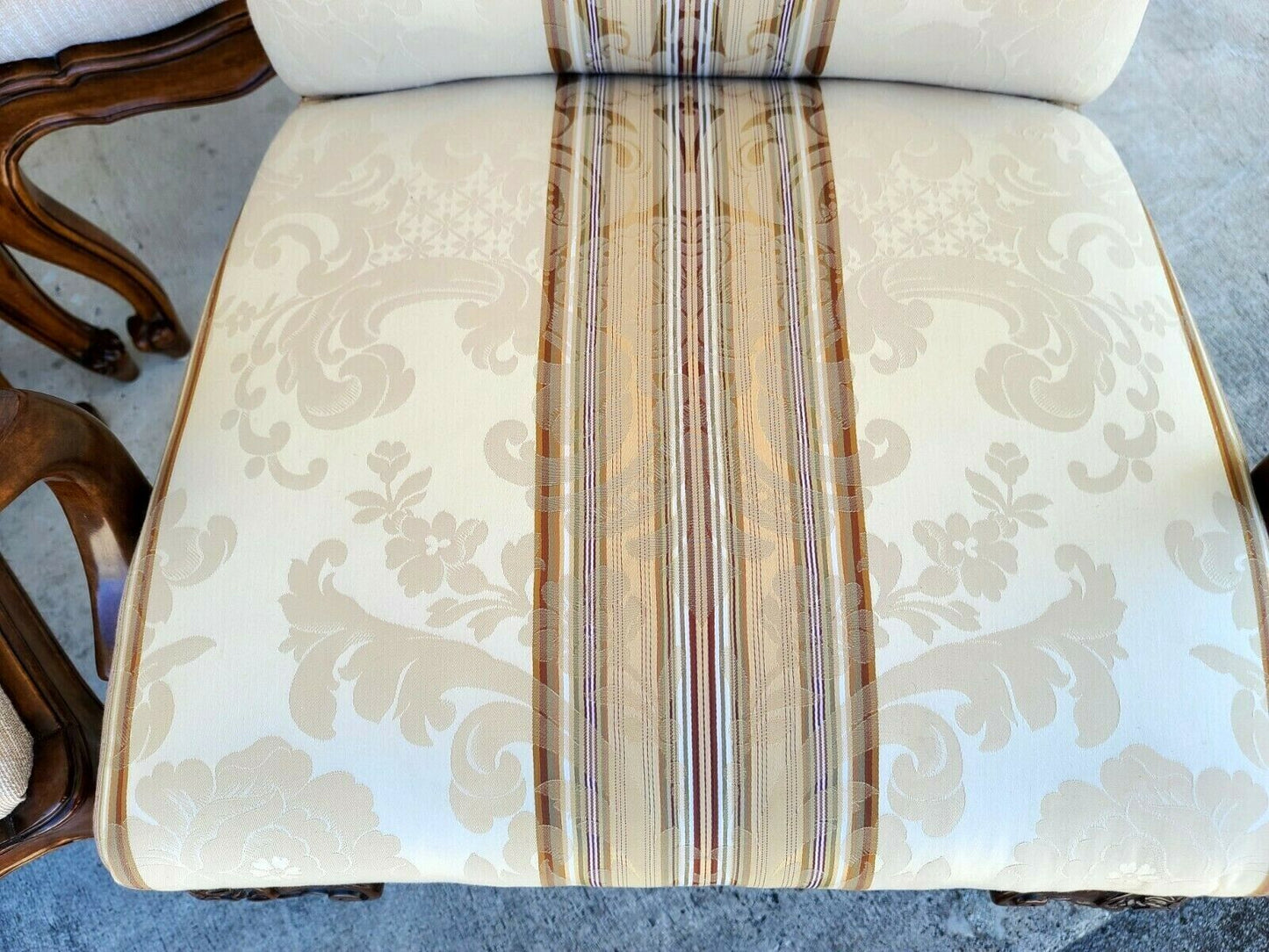 (6) French Provincial Mahogany Dining Chairs by BAU Furniture Co