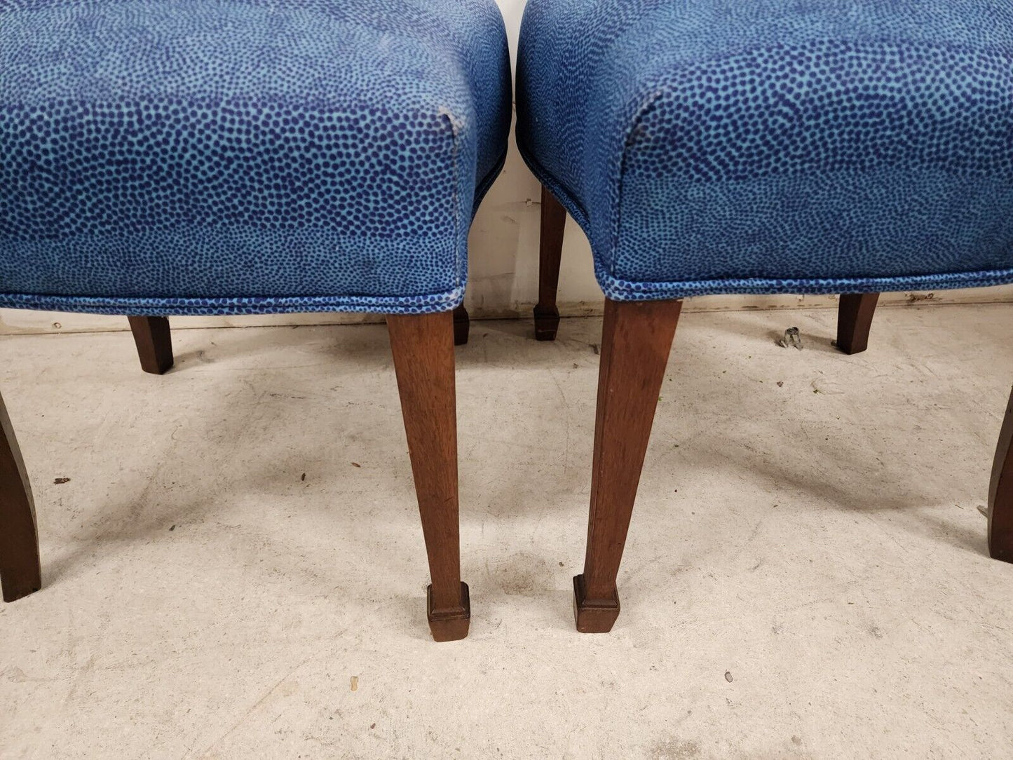Antique George III Accent Side Chairs Shield Back Mahogany 19th Century Set of 2