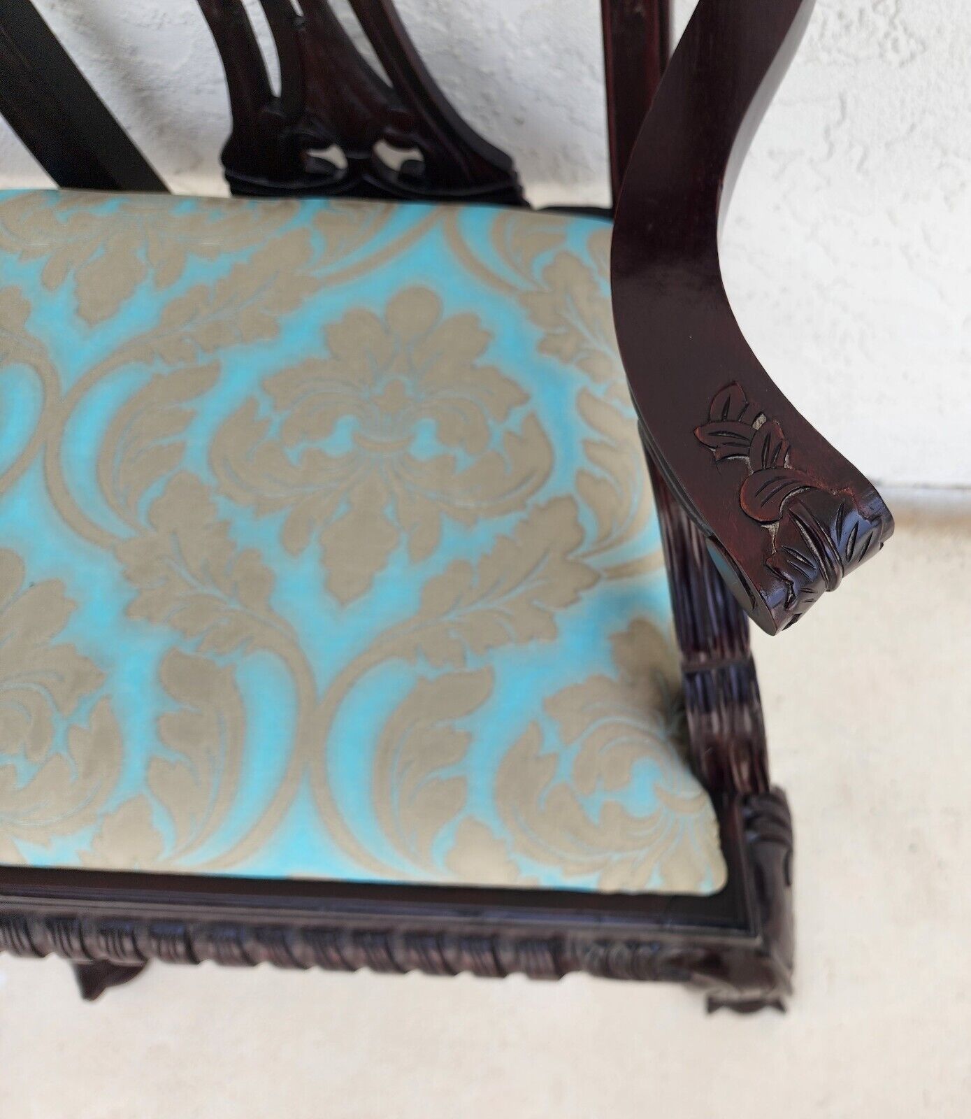 Vintage Chippendale Style Bench or Settee