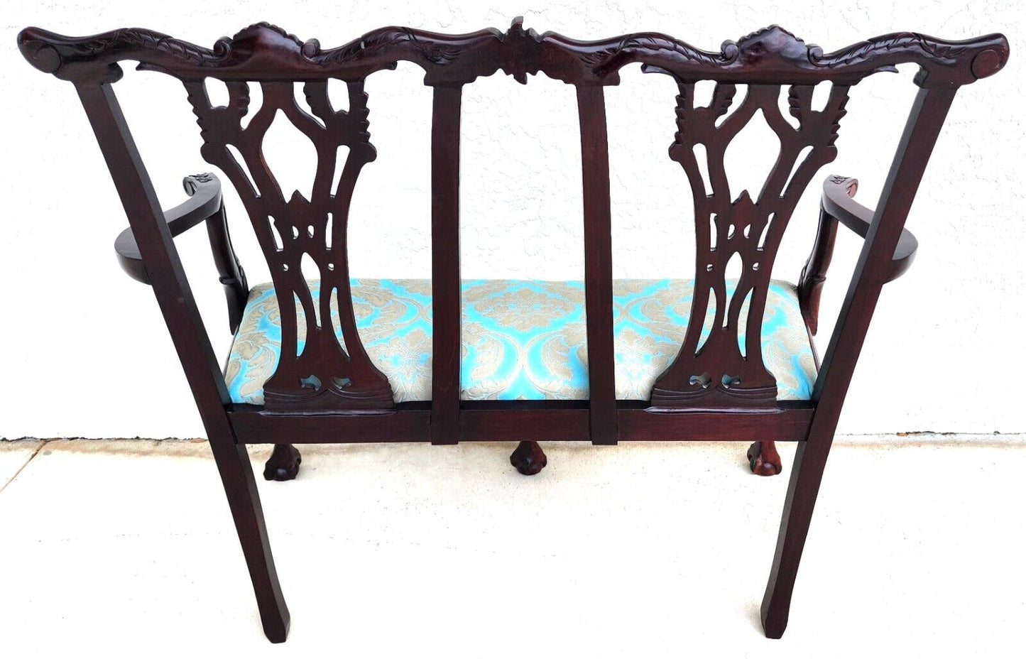 Vintage Chippendale Style Bench or Settee