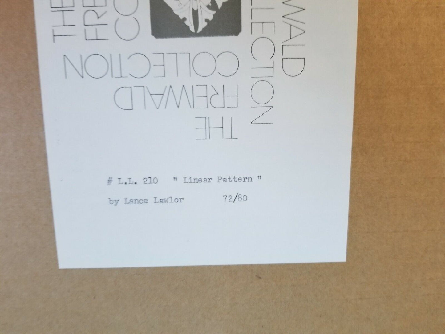 1990's MCM Signed Lance Lawlor " Linear Pattern " Ltd Ed Lithograph Geometric