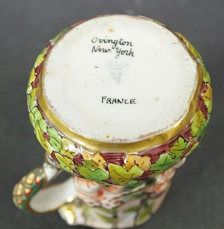 Antique OVINGTON Hand Painted Nude Cherubs Children Capo di Monte Creamer France