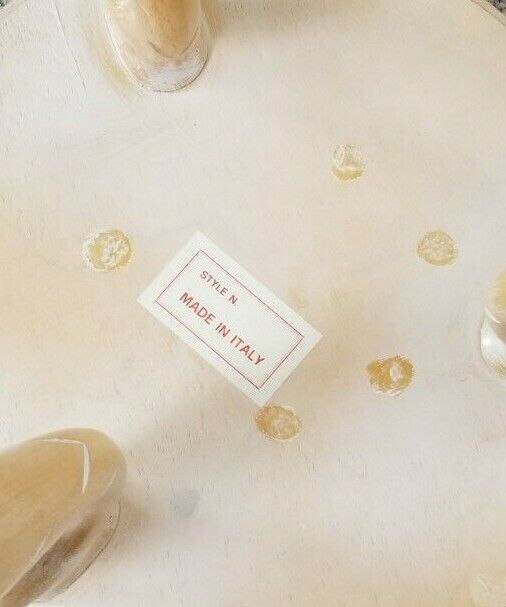 Tall 41" Hand Carved Wood Flamingo Bird Lamp Occasional Table Made in Italy