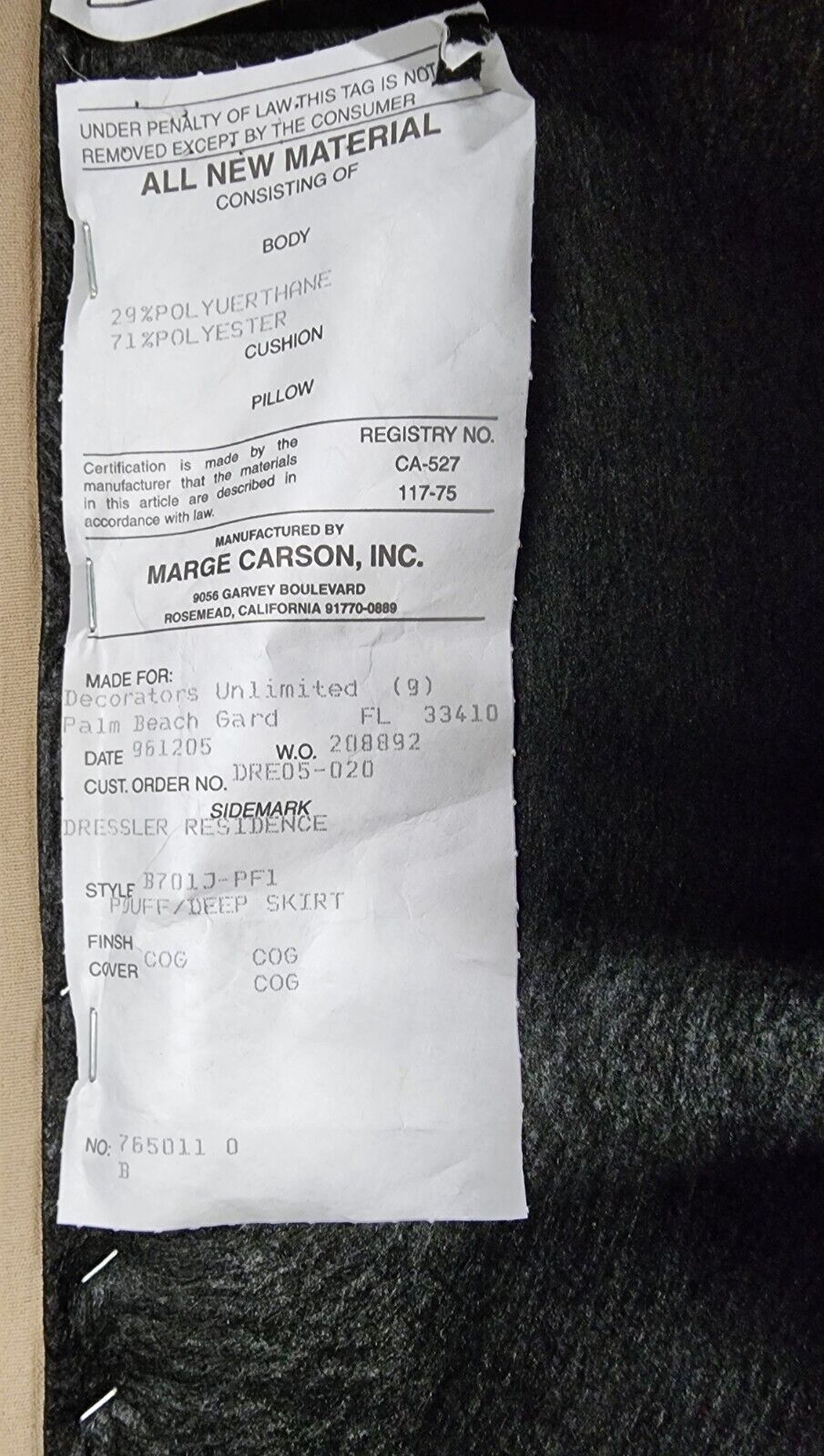 Ottoman Pouf Footstool by MARGE CARSON