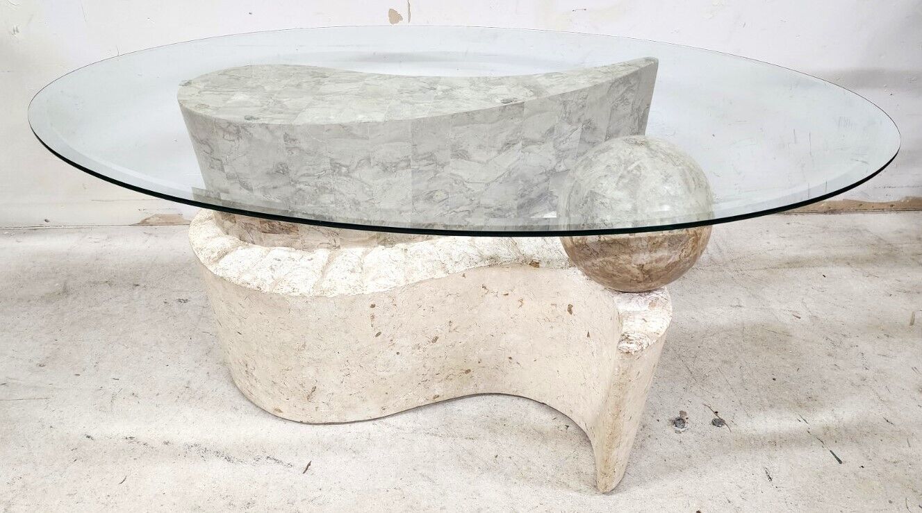 Tessellated Sculptural Coffee Table Mactan Stone