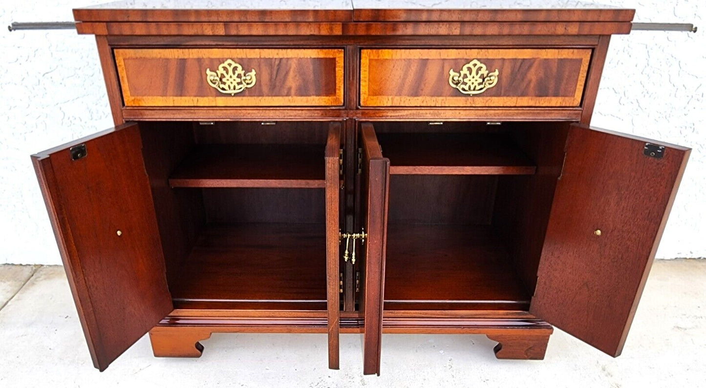 Vintage Buffet Bar Sideboard Fliptop Flame Mahogany by HICKORY WHITE
