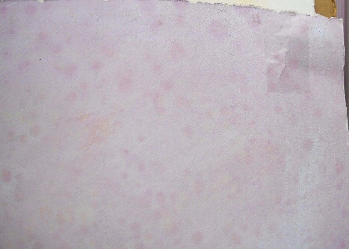 1989 Edward Goldman (1916-2006) Acrylic Gold Leaf Ink Painting Signed 43"