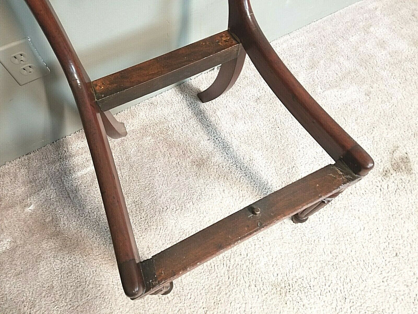 Antique 1800's George III Style Mahogany English Regency Desk Vanity Chair