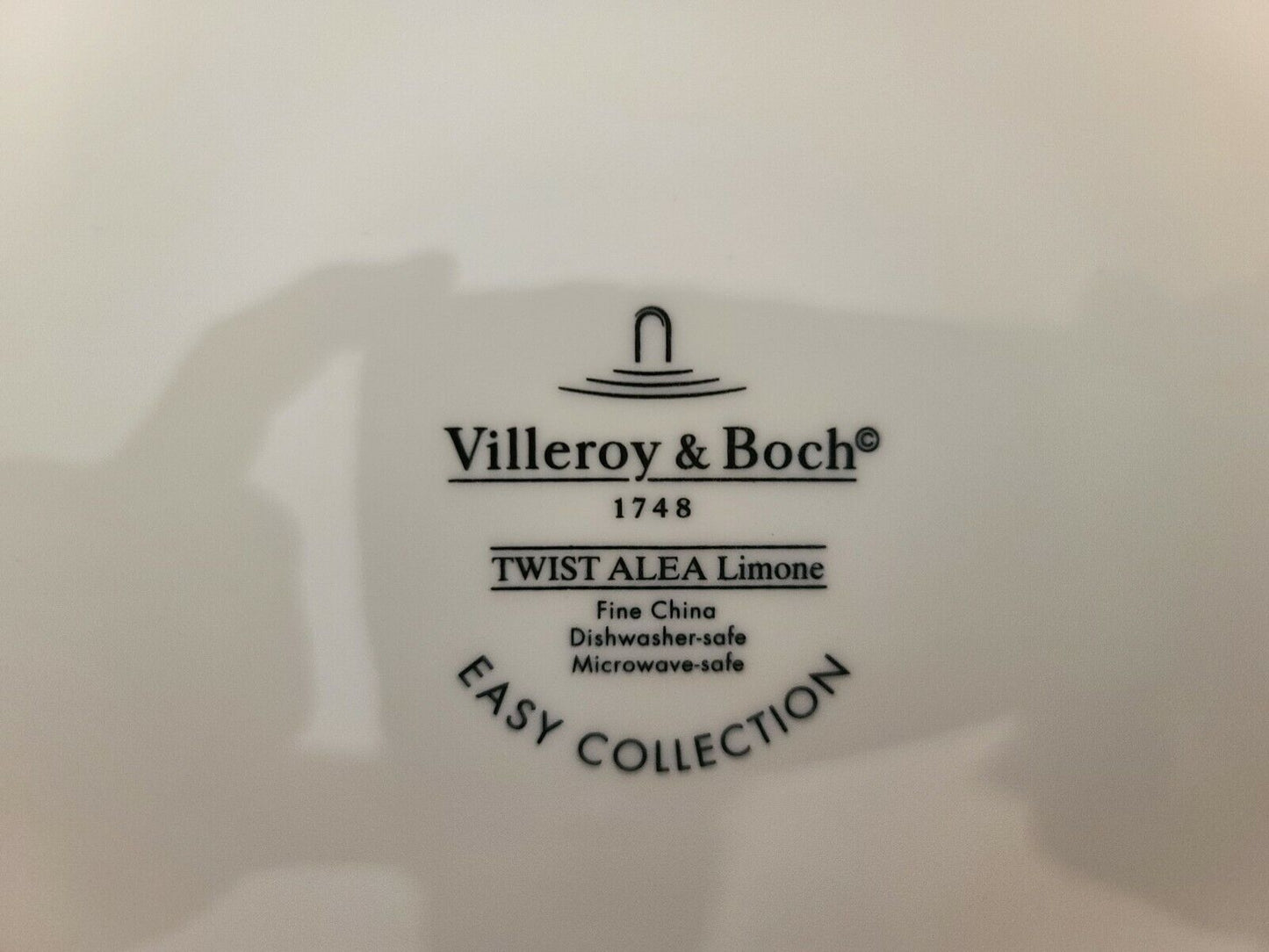 Set of 6 Villeroy & Boch Twist Alea Limone Round Charger or Platter 12"