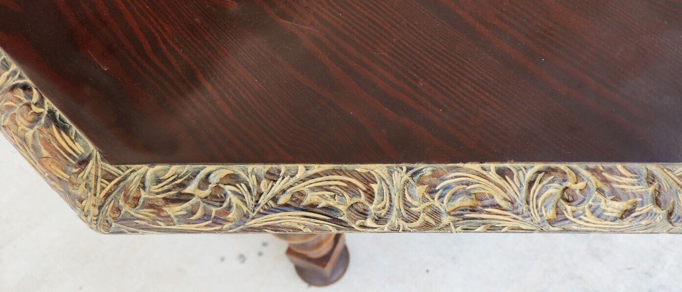 Antique French Table Louis XIII Octagonal Barley Twist 1800s