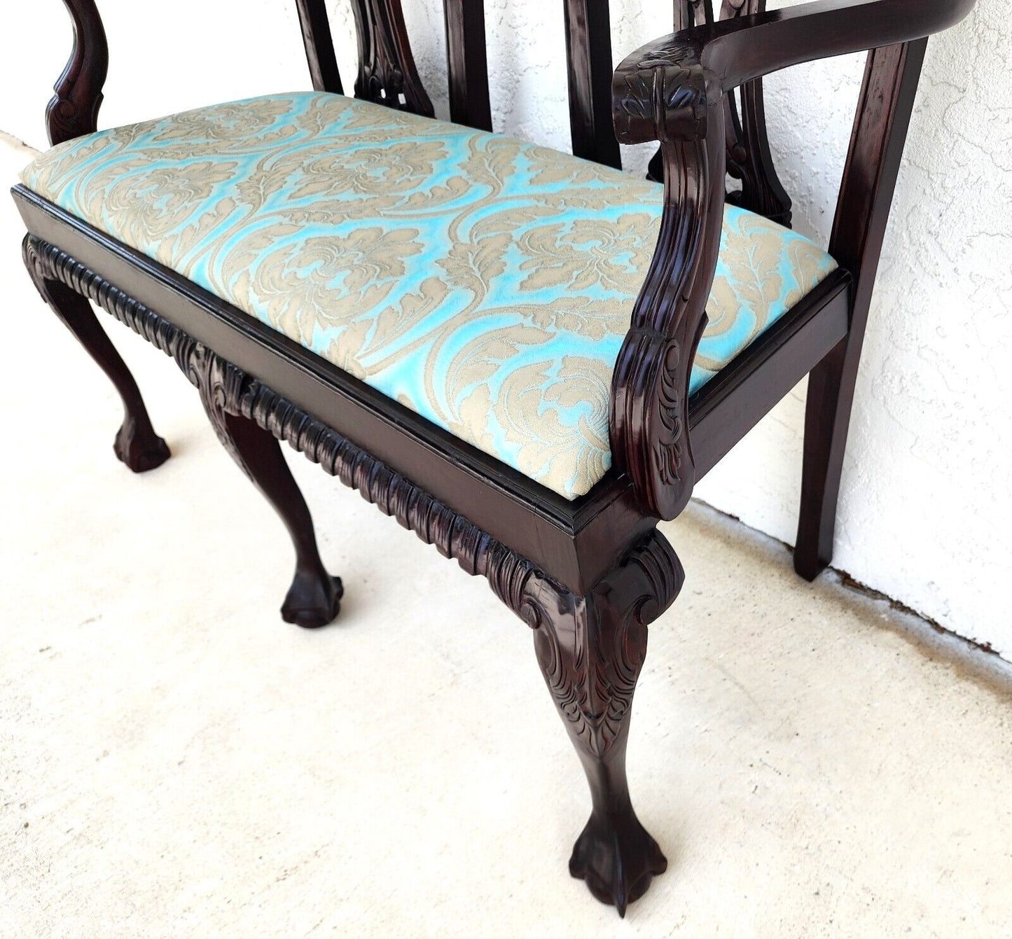 Vintage Chippendale Style Bench or Settee