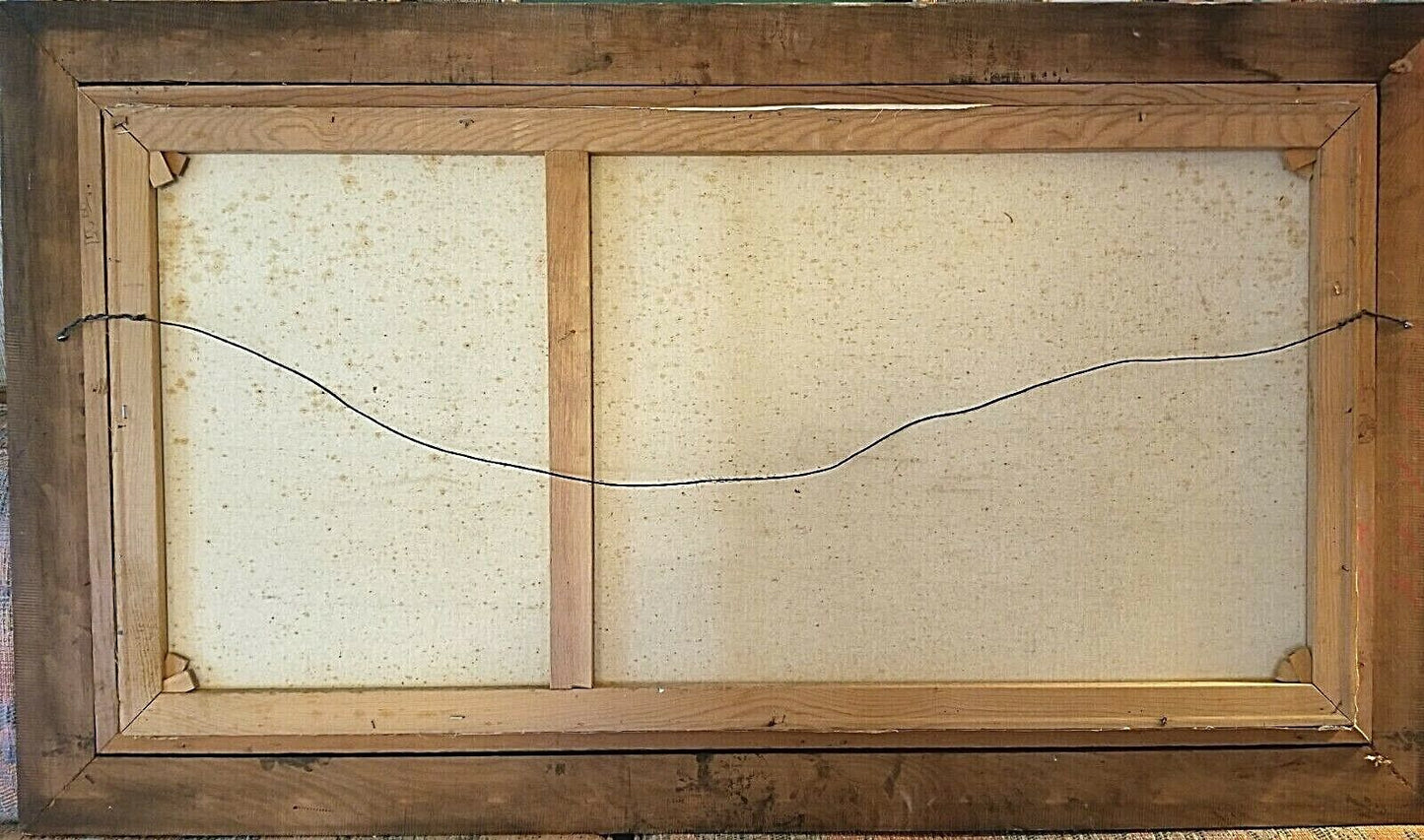 Wonderful Mid Century Artist Signed Italian Lakeside Landscape Oil Painting