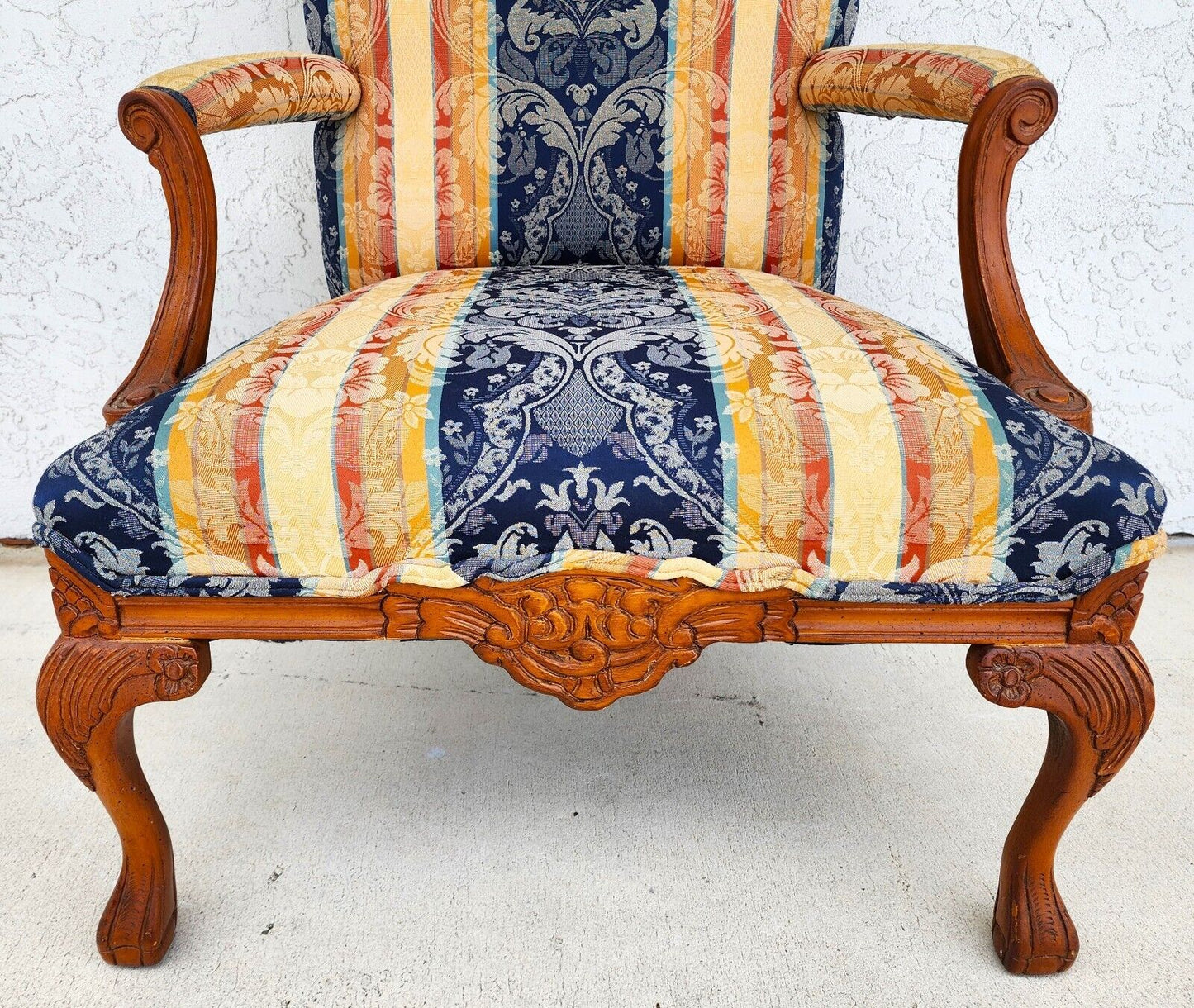 Vintage Armchair Italian Style with Throw Pillow by Andre Originals