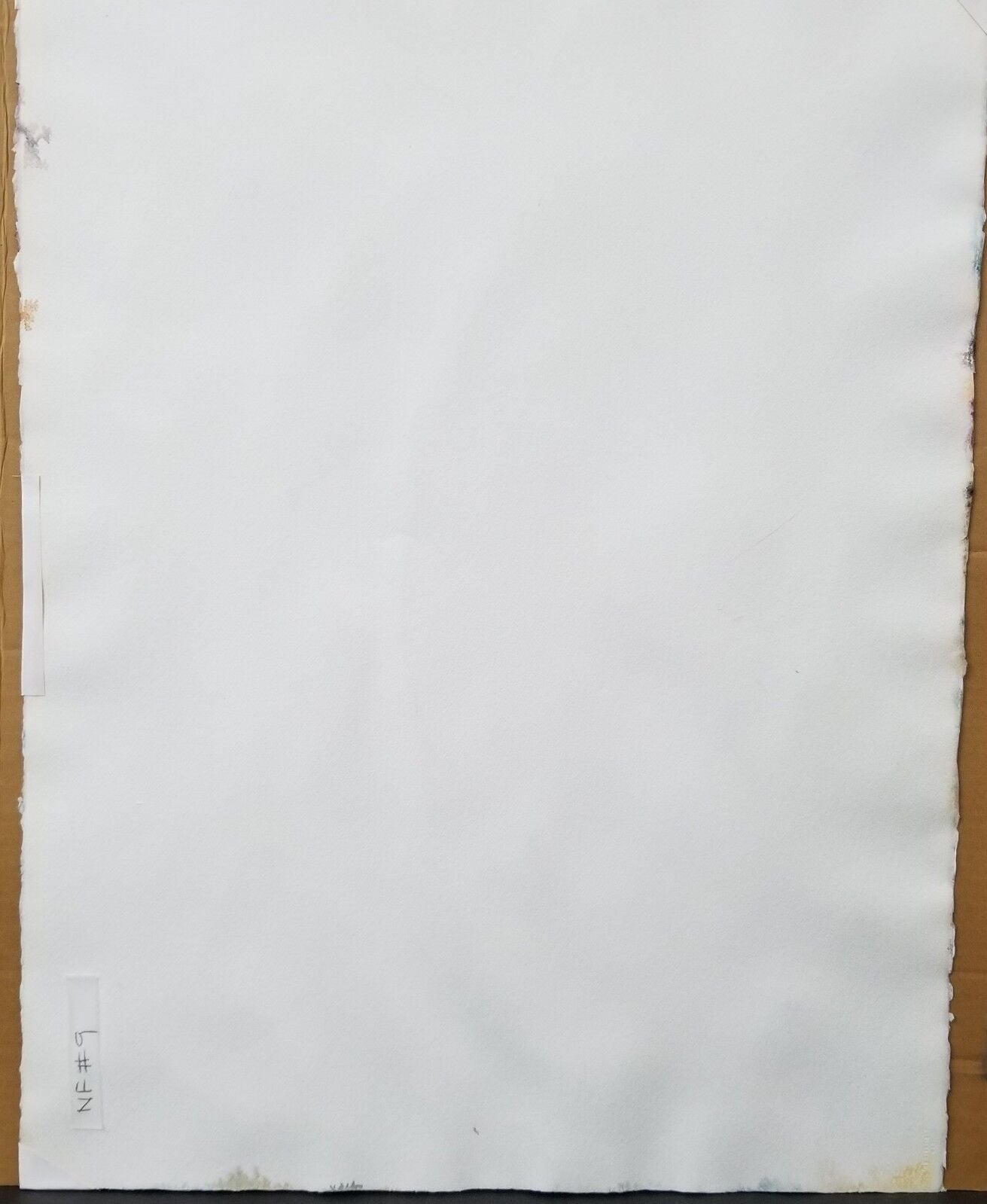 Large Original Watercolor Painting of Girl Selling Fruit Vegetables 30" x 22"