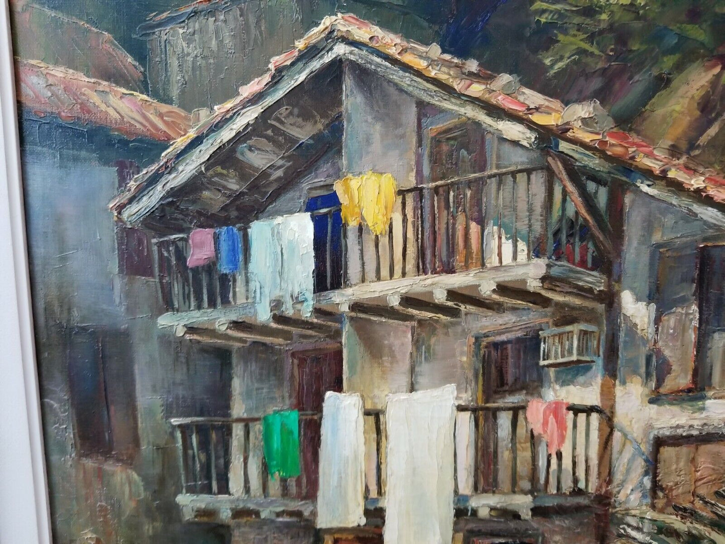 1965 Original Signed ALBERT STEINMANN Basque Spain Countryside Oil Painting