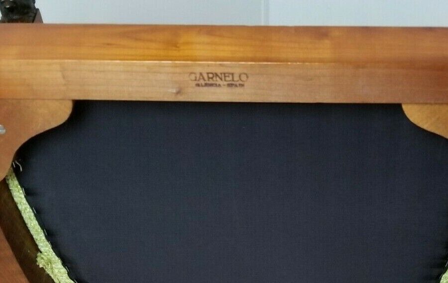 Rare VILLA GARNELO INTERNATCIONAL of Spain Biedermeier Style Armchair