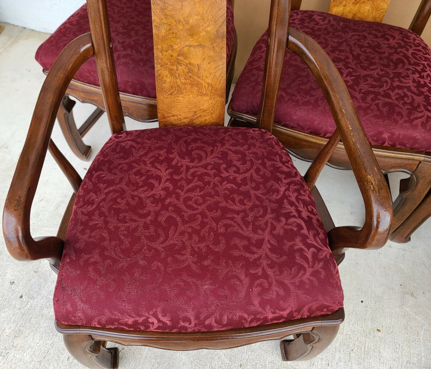 Asian Ming Solid Mahogany Dining Armchairs by UNIVERSAL FURNITURE - Set of 2