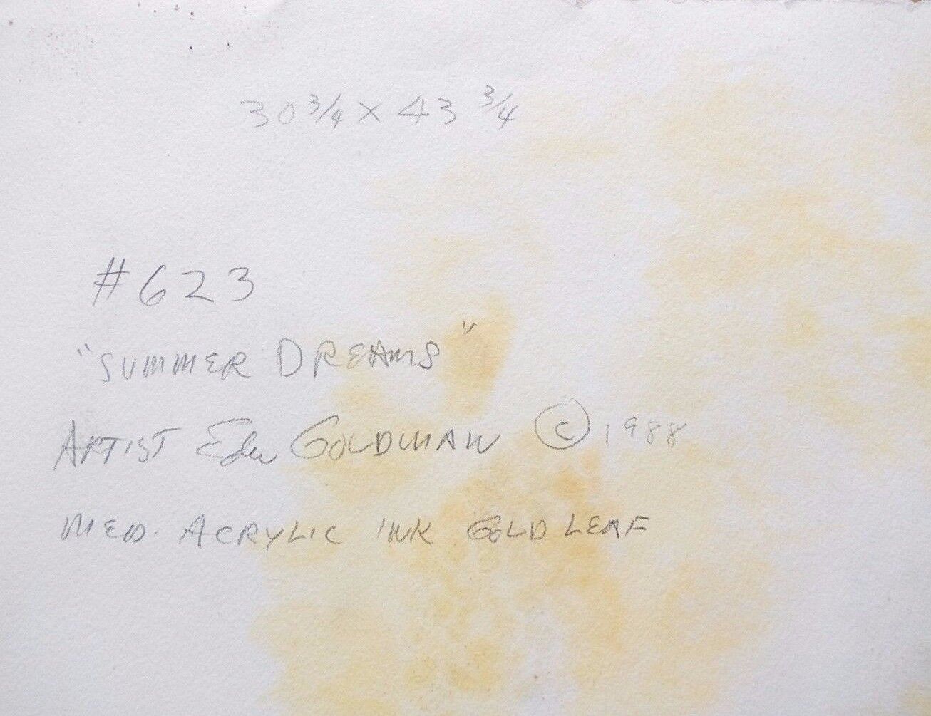 1988 Edward Goldman (1916-2006) "Summer Dreams" Acrylic Painting Signed