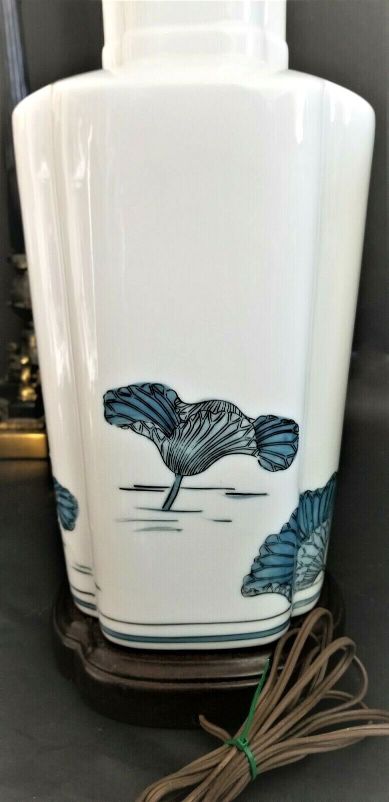 Vintage KNOB CREEK Asian Chinoiserie Porcelain Table Lamps - A Pair