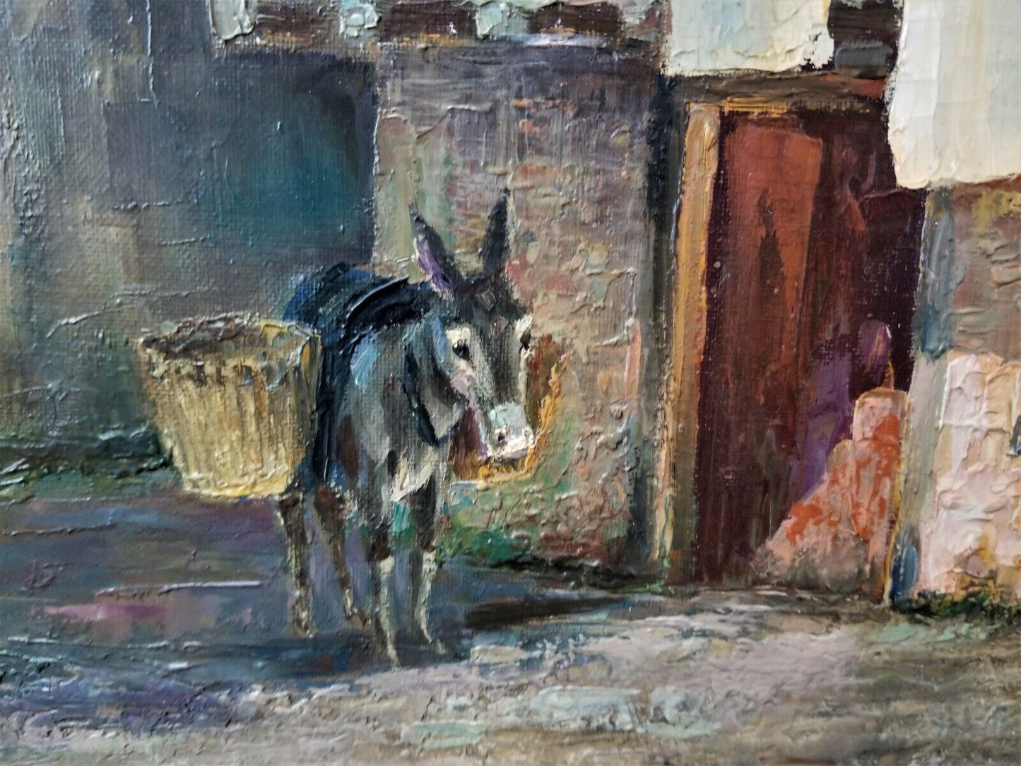 1965 Original Signed ALBERT STEINMANN Basque Spain Countryside Oil Painting