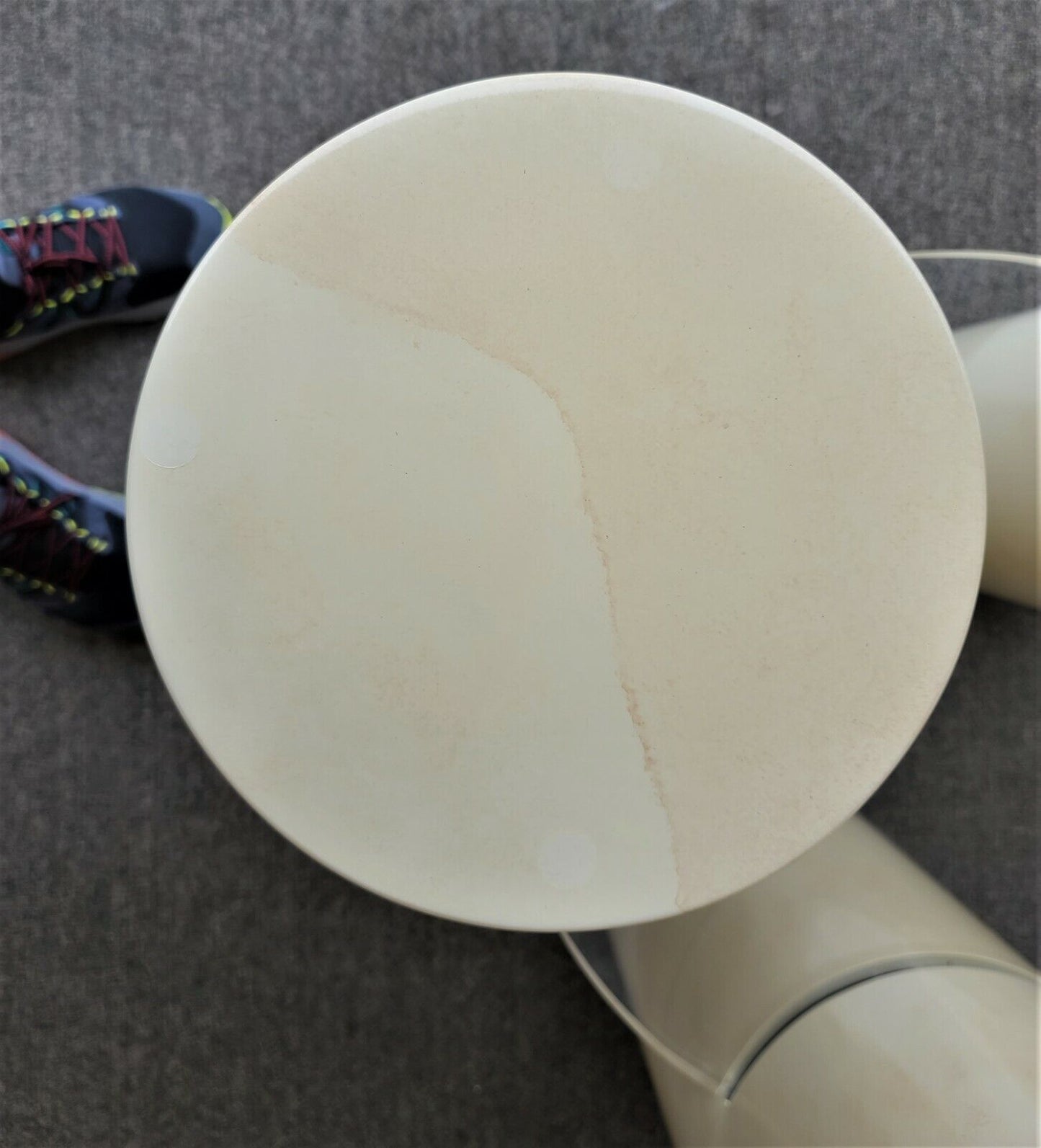 Karl Springer Lucite Faux Goatskin Dining Game Table Base