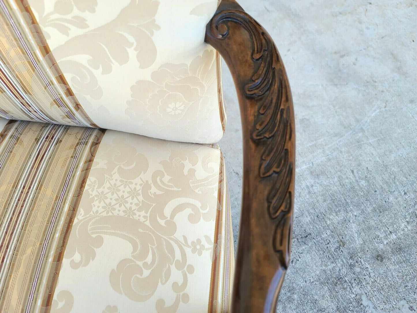 (6) French Provincial Mahogany Dining Chairs by BAU Furniture Co