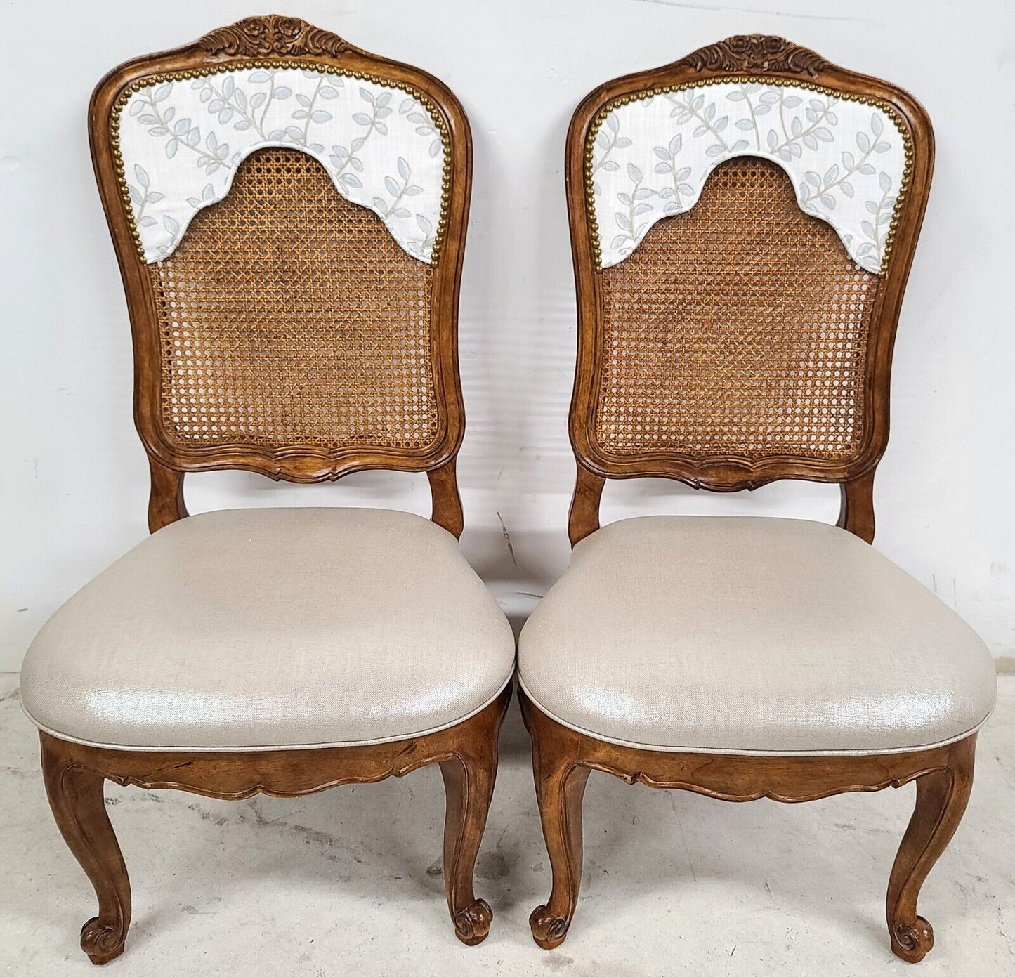 (6) French Provincial Cane Dining Chairs by CENTURY FURNITURE