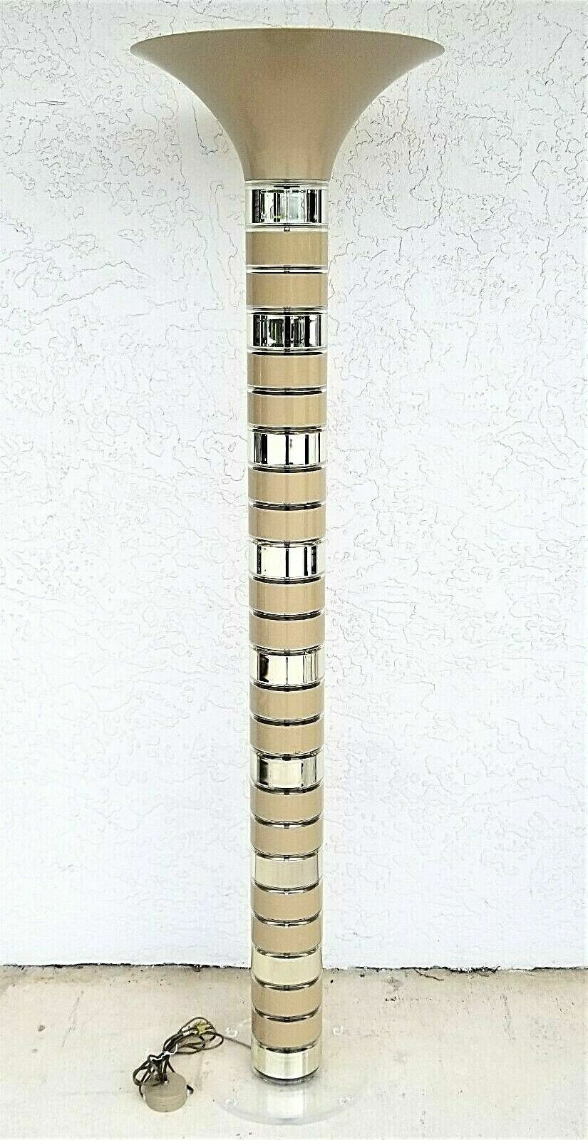 (2) 70's Karl Springer Style Torchier Table Lamps