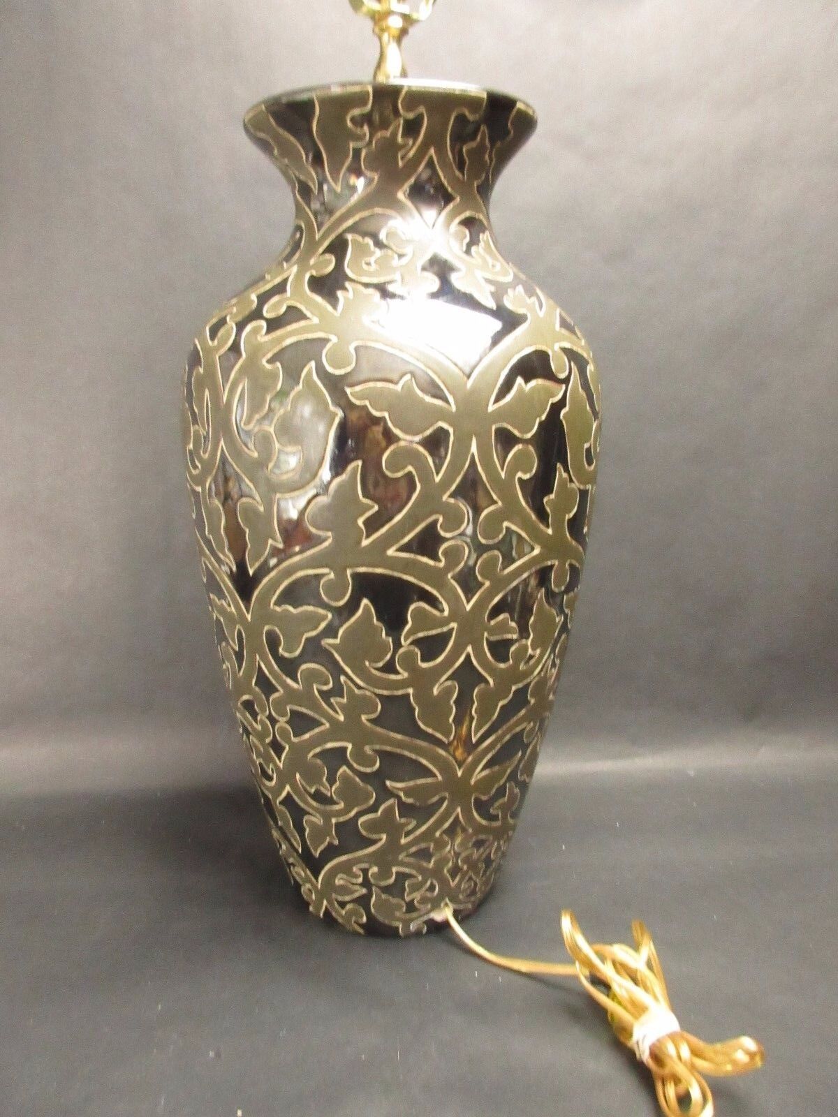 Z Gallerie Palm Beach Estate Modern Ceramic & Brass Table Lamp 33"