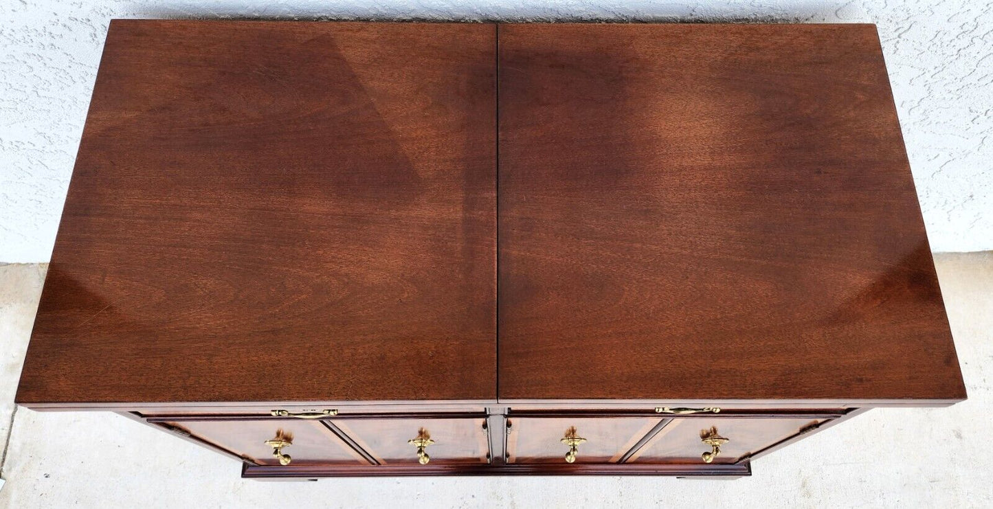 Vintage Buffet Bar Sideboard Fliptop Flame Mahogany by HICKORY WHITE