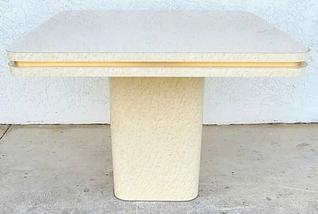 Vintage MCM Formica Pedestal Dining Game Table