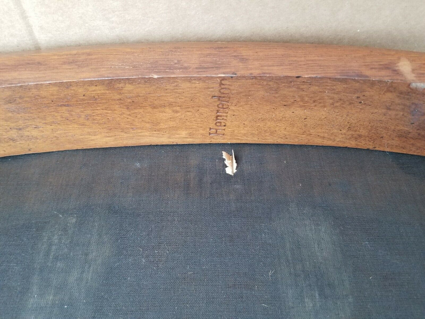 Vintage Henredon Burl Wood Pretzel Back Armchair Dining Desk Chair