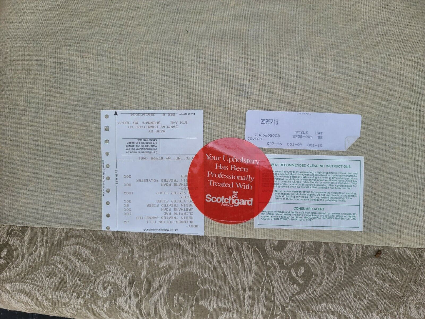 Pair of BARCLAY Tufted Roll Arm Oversized Damask Upholstered Lounge Club Chairs